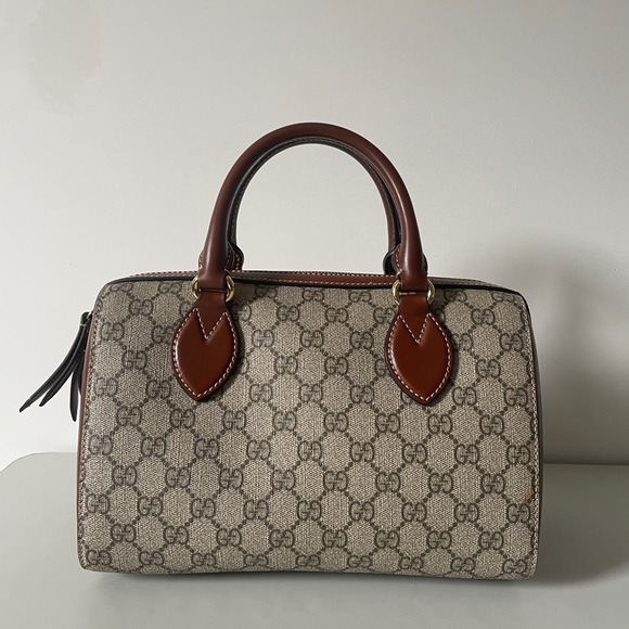 GUCCI MONOGRAM BOSTON HANDBAG - Picture 2 of 7